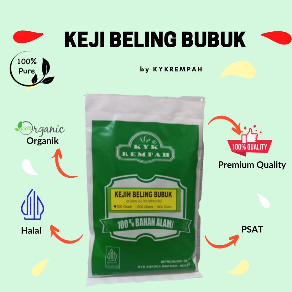 

Keji Beling Bubuk Murni [100 gram]