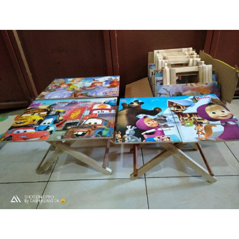 MEJA BELAJAR LIPAT KARAKTER/MEJA LIPAT KAYU/MEJA BELAJAR KARAKTER TERMURAH