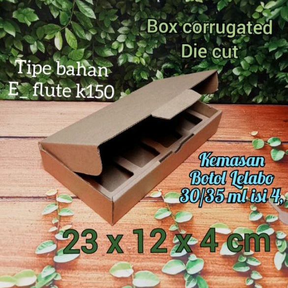 

kardus karton uk 23x12x4 cm... die cut box corrupted, kotak parfum lelabo 30 ml isi 4 buah,