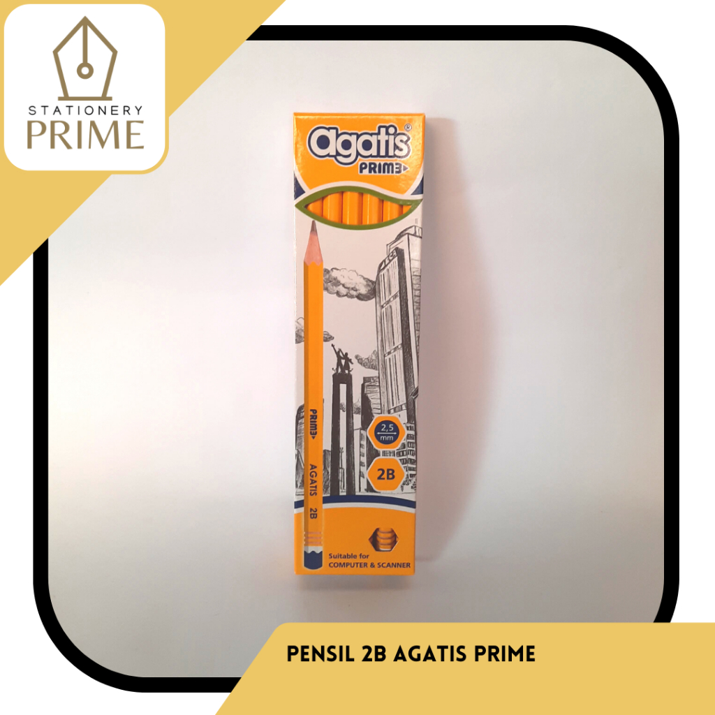 

Pensil Agatis Prime Yellow Edition 2B (Isi 12 Pcs)