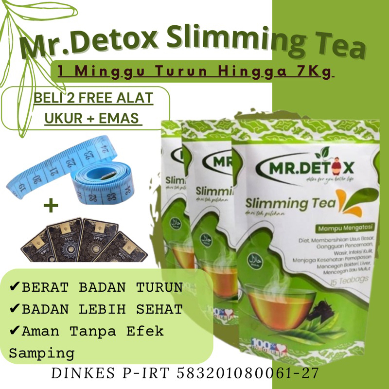 Pelangsing Teh alami/Teh Detox/Slimming tea alami/Mr.detox slimming tea/ Mr.detox