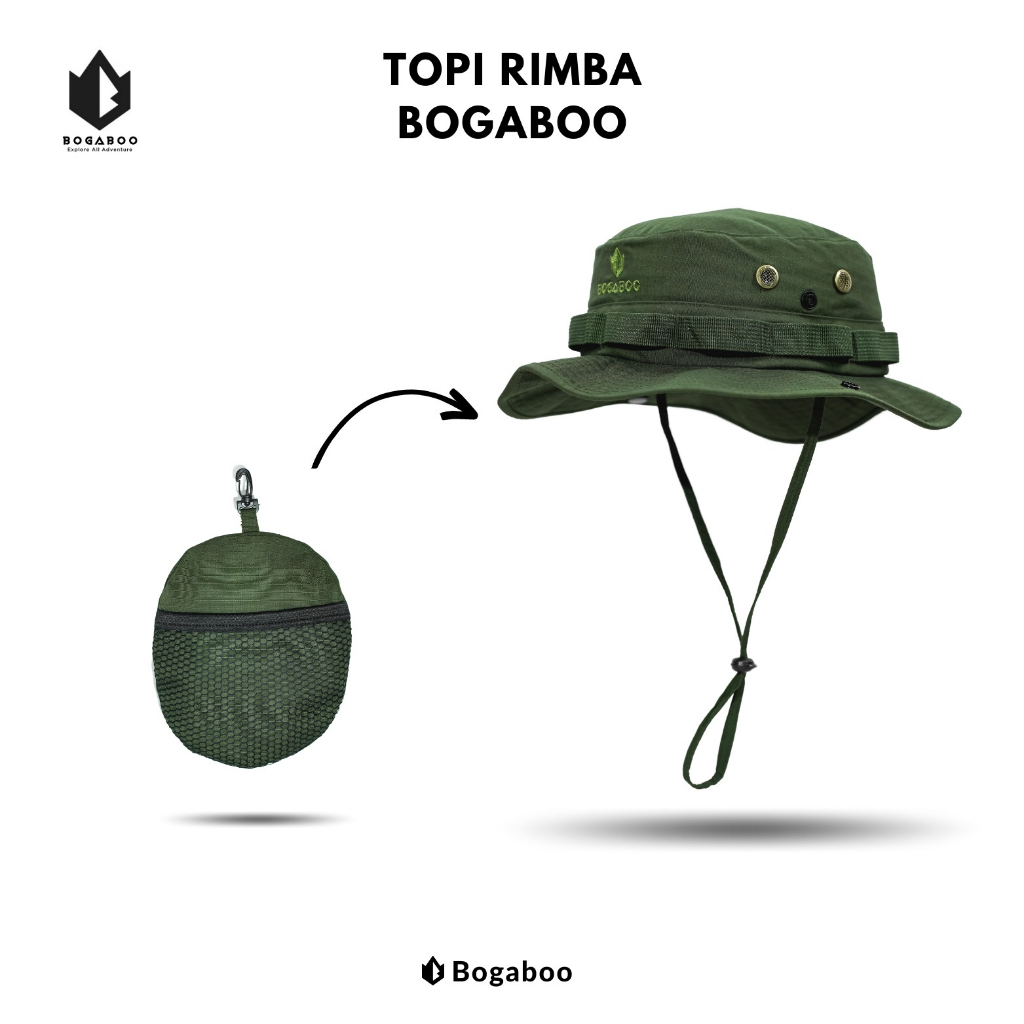 BOGABOO Topi rimba lipat - hat Brackley - russ hat / cap Topi pria safari - Topi gunung - topi manci