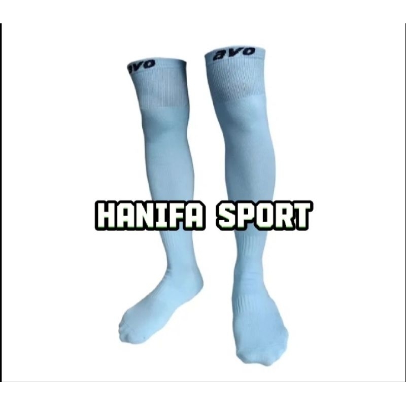 Kaos Kaki Bola Futsa Avo R1 Biru Muda | Kaos Kaki Olahraga Panjang Selutut Avo R1