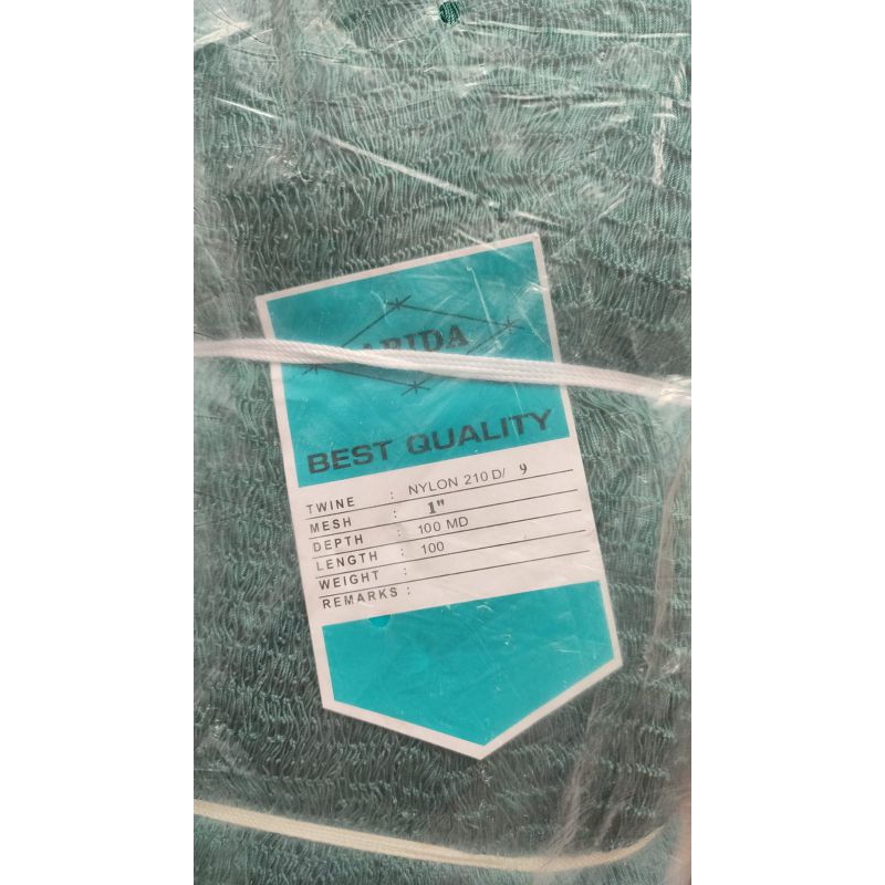 jaring ikan NILON ARIDA D9  1 inchi 100md/100yds tate pukat jala jaring ikan nilon arida