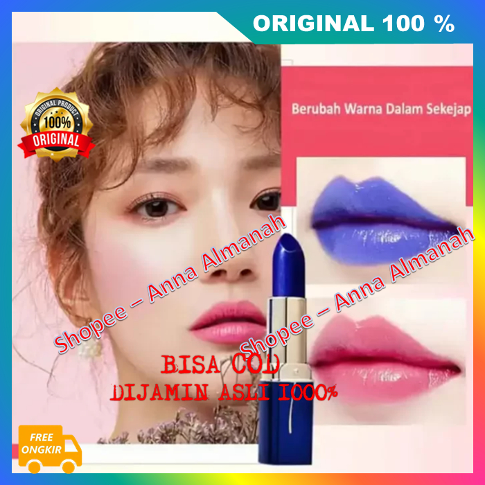 PROMO Lipstik Magic Blue Lipstik Biru Berubah Warna Jadi Cantik  Longlasting Waterproof 100% ASLI OR
