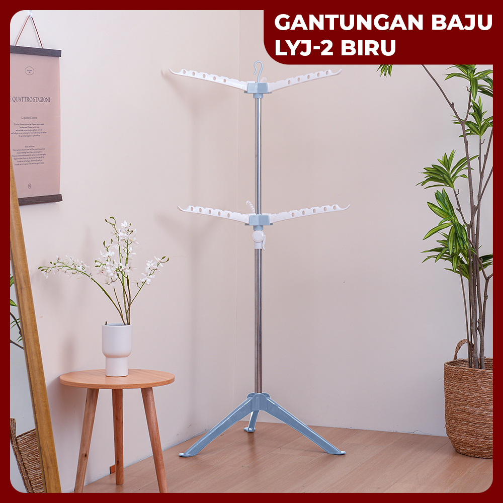 Jemuran Baju Portable Jemuran Praktis Jemuran Baju Portable Lipat Untuk Gantungan Baju 2 Susun