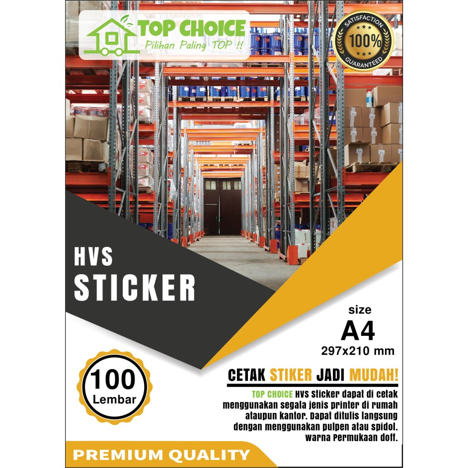 

Kertas Stiker HVS A4 TOP CHOICE Stiker Label Online Shop Dus