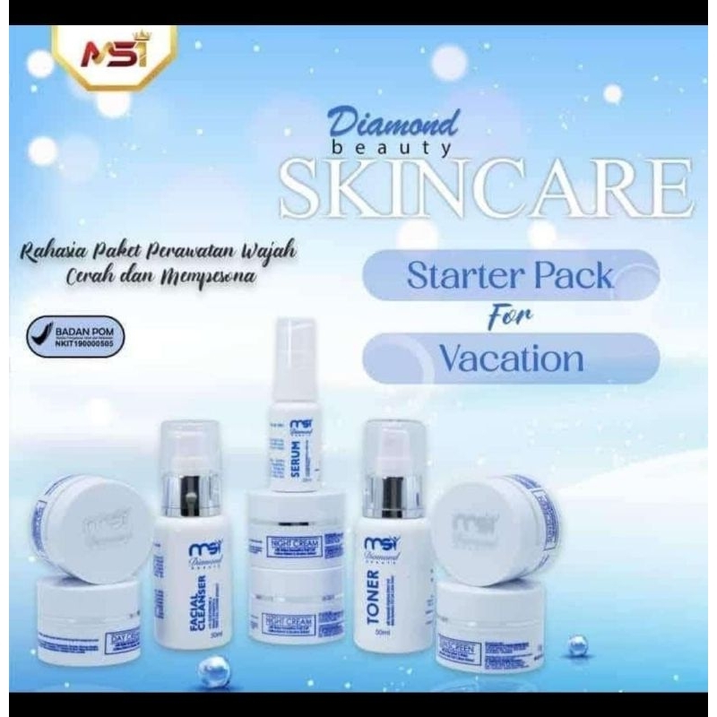 MSI Diamond skincare 1paket (7item)BPOM original (free member ID MSI)
