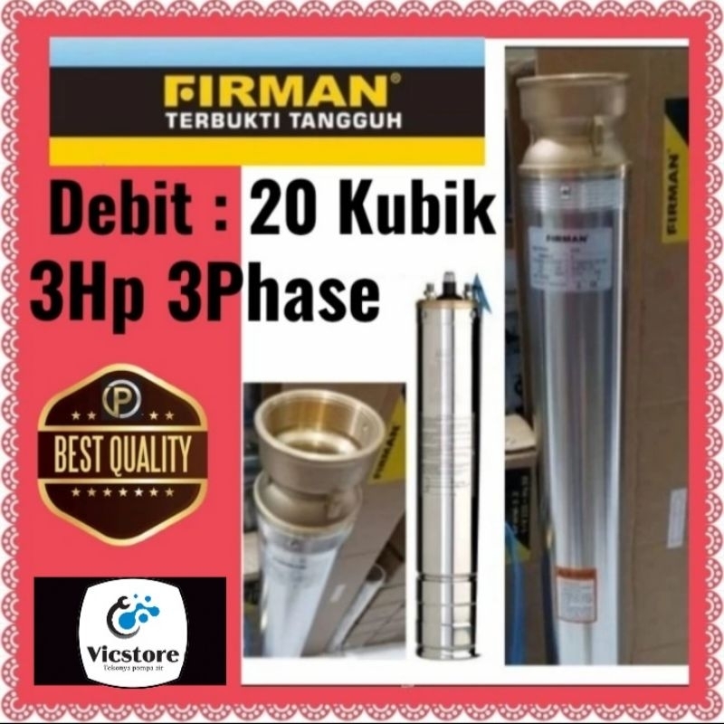 Pompa satelit FIRMAN 20Kubik 5.5Hp 3Phase mdl shimge