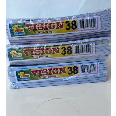 

Buku tulis Vision 38 halaman (1 pack isi 10 buku) Buku Tulis Vision 38/10