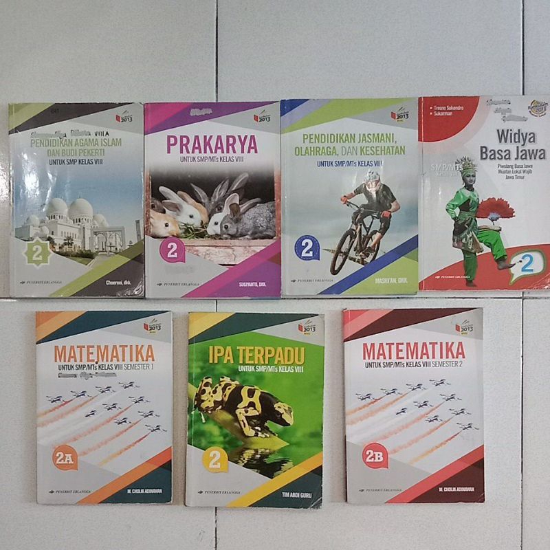 PRELOVED BUKU SMP KELAS 8 MURAH IPA, MATEMATIKA , PAI, BAHASA JAWA, PJOK, PRAKARYA