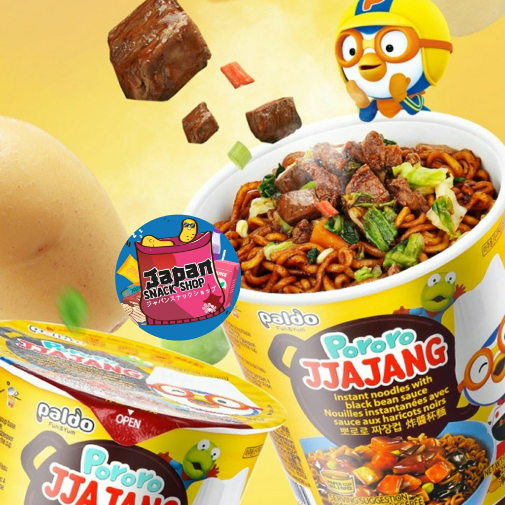 Paldo Fun n Yum Pororo Jjajang Mie Instan Cup / mie instan / mie korea / mie / mie import / mie cup 