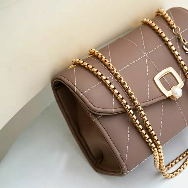 Deliwafa Tas Mini Wanita Vanee Tas Bahan CCI Premium Uk.19,5x15cm