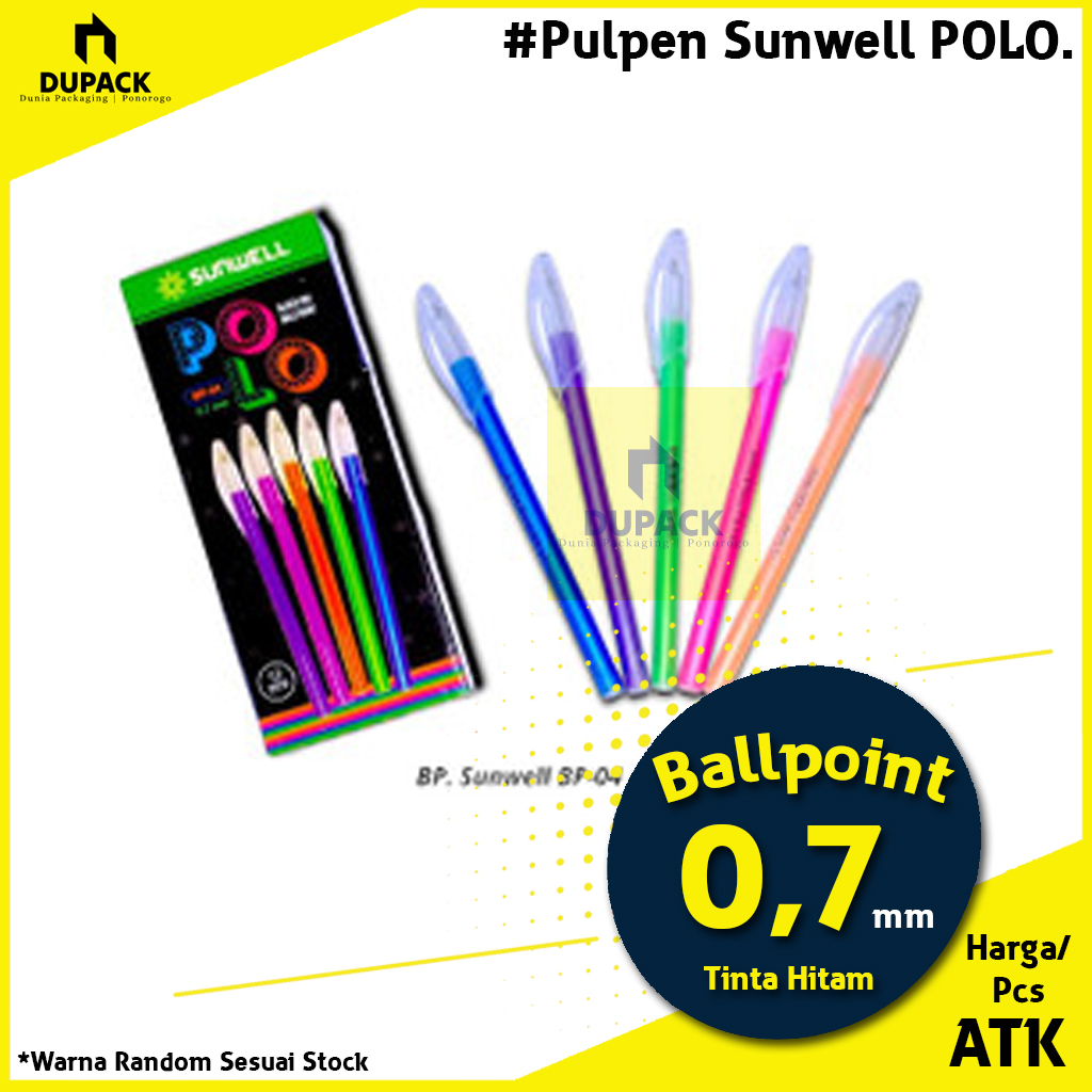 

Pulpen Ballpoint Sunwell Polo 0.7mm Hitam