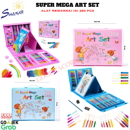 

BISA COD CRAYON 208 PCS PENSIL WARNA SPIDOL TAS PRAKTIS MEWARNAI SEKOLAH ANAK