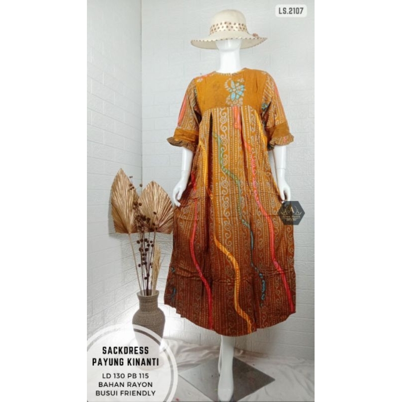 SACKDRESS PAYUNG KINANTI BATIK LAWANG SEWU DASTER 3/4 PREMIUM ORIGINAL