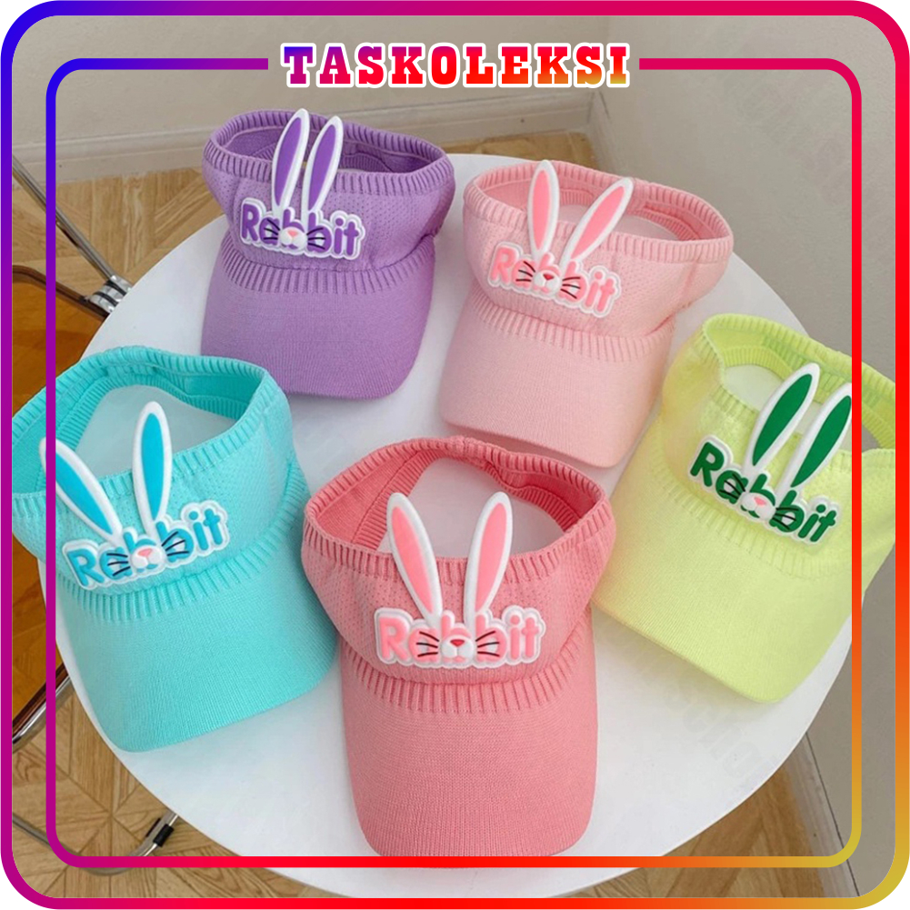 TK Topi Golf Rajut Anak Motif Rabbit Baseball Cap Sport Senam Zumba Jogging Topi Pantai Anak Korea F