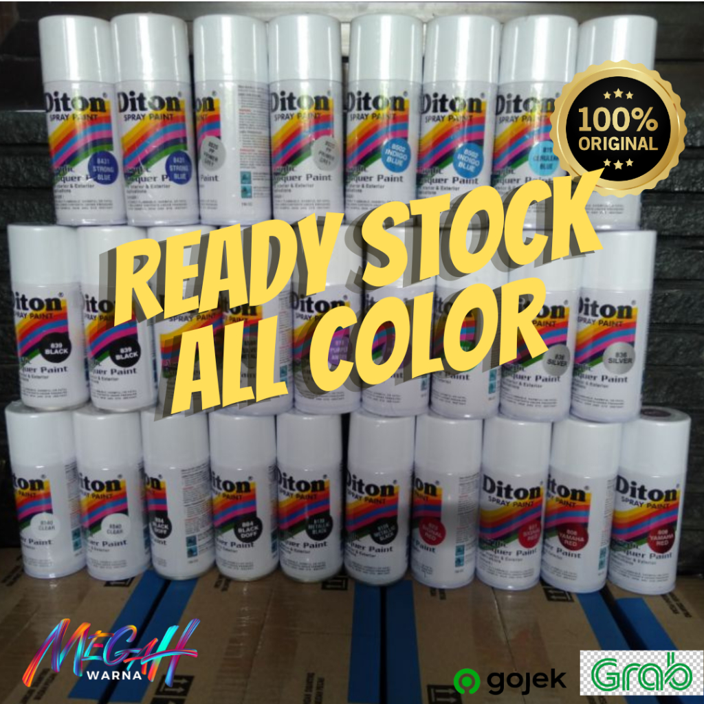Cat Semprot Diton Warna Standar (300 cc) - Ready Stok Semua Warna