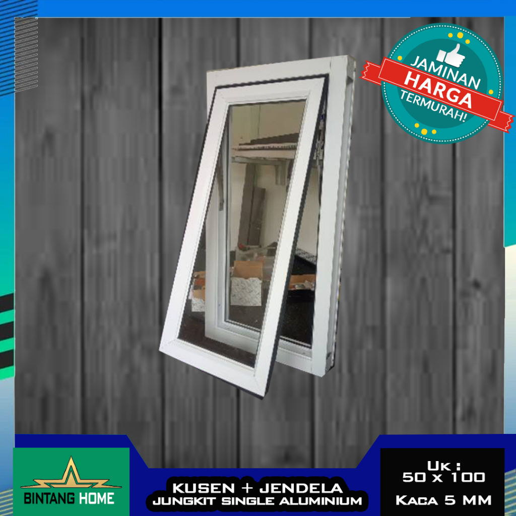 Kusen Jendela Jungkit Aluminium Uk 50x100