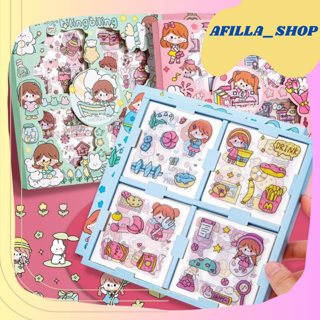 

100 Lembar- Sticker anak perempuan 100 lembar stiker anak lucu stiker waterproof sticker DIY