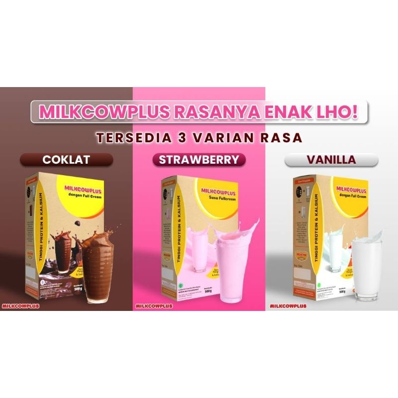 MILKCOW PLUS | SUSU GEMUK DAN TINGGI BADAN | TINGGI PROTEIN & KALSIUM