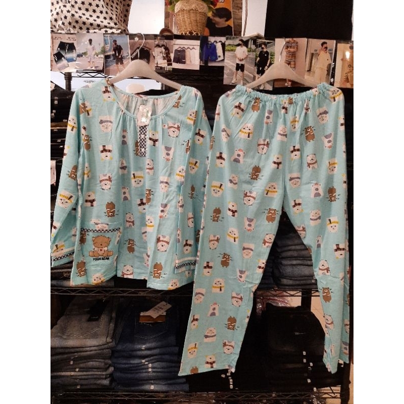 baju tidur xl yumico lengan panjang celana panjang
