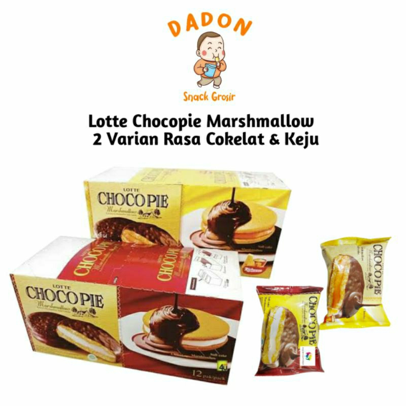 

Lotte Choco Pie Coklat Keju Marshmallow Box isi 12 pcsx28gr