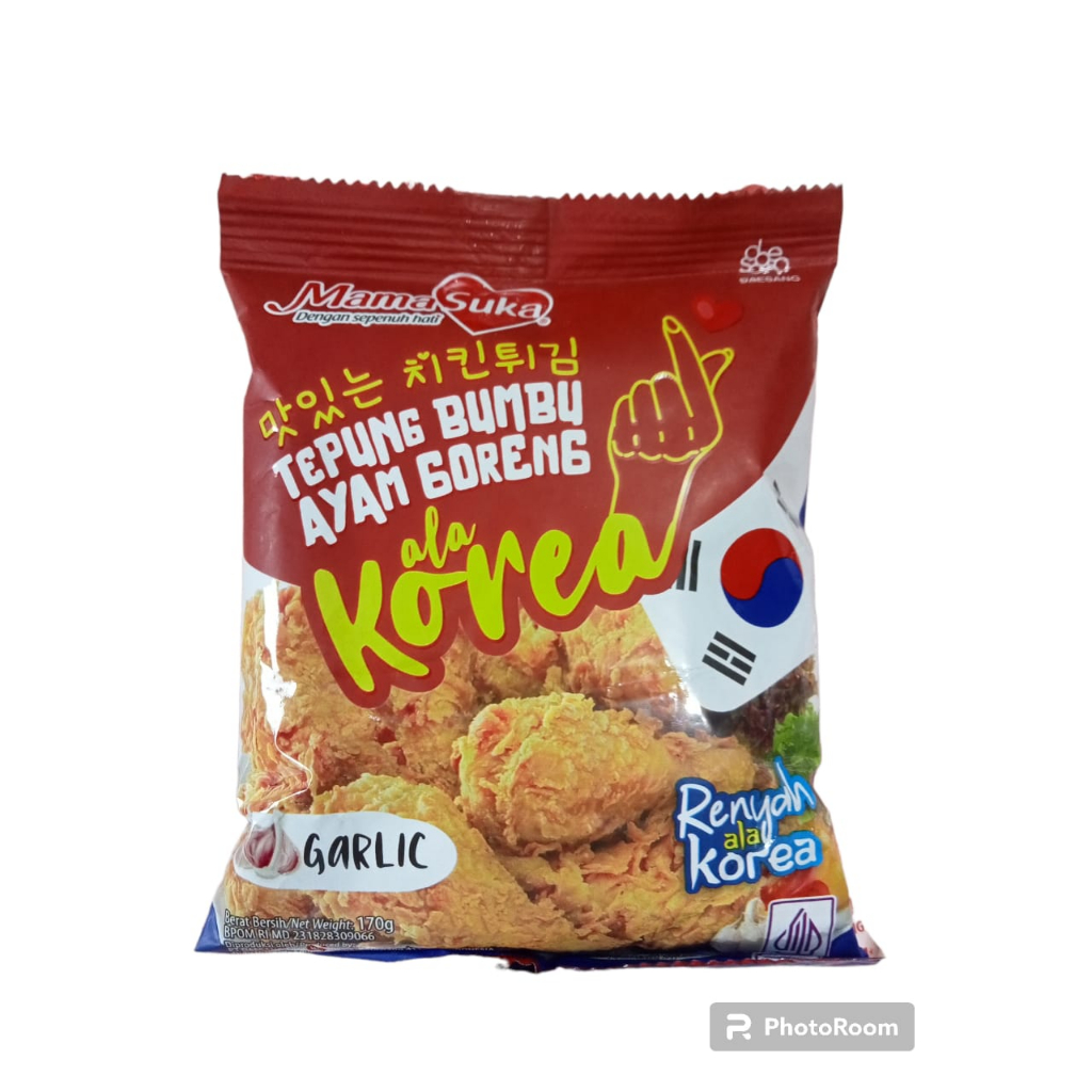 

Tepung Bumbu Ayam Goreng Ala Korea Rasa Garlic 170 gr Mamasuka