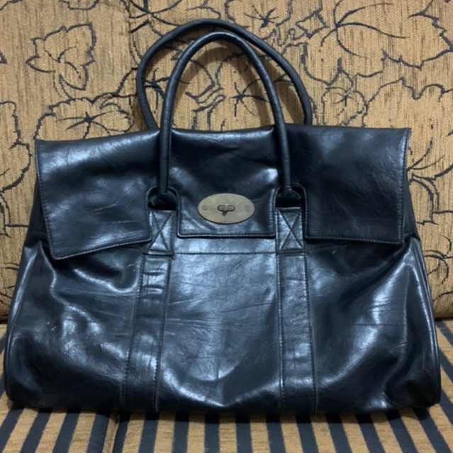 preloved Tas minggat ala hermes kulit asli ala muberry untuk traveling size 50-55cm