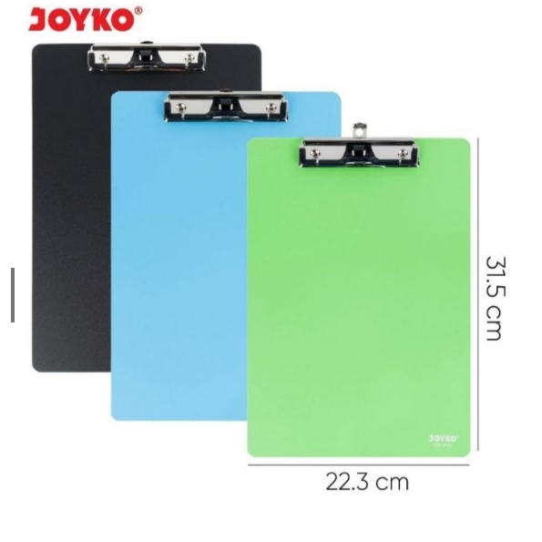 

JOYKO CLIPBOARD CLB-68 F4 PAPAN PASTEL JALAN ALAS UJIAN ALAT TULIS PERALATAN SEKOLAH KANTOR PERLENGKAPAN ATK HITAM HIJAU BIRU WARNA BAHAN PP FOAM BOARD