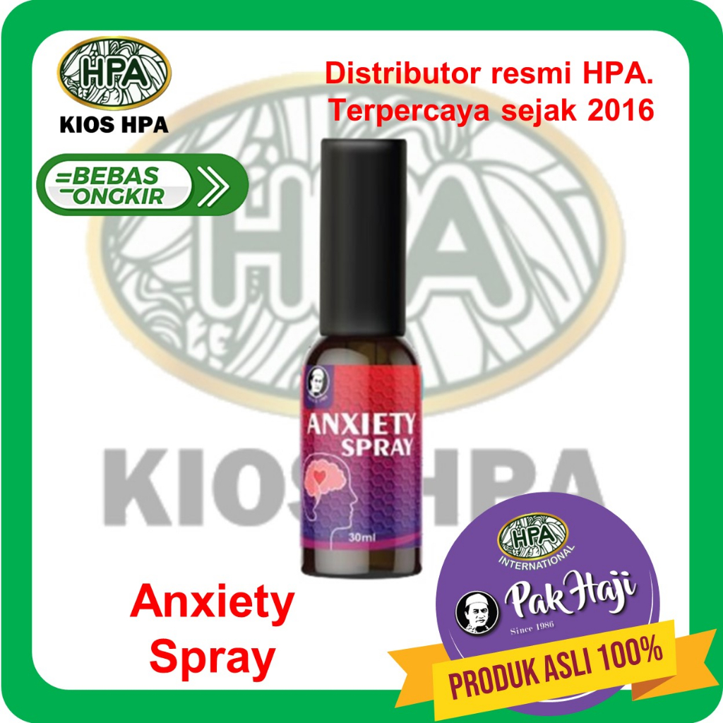 Anxiety Spray HPA PakHaji, Herbal Insomnia, Susah Tidur, Gelisah, Jiwa