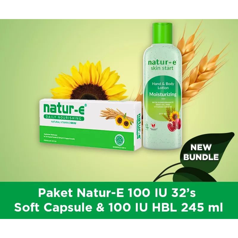 Paket Natur e 100 Iu 32's dan Hbl hijau 245ml