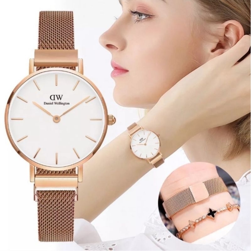 GUTTENBEE.ID JAM WANITA MAGNET ROSE GOLD | JAM WANITA D*W MAGNET | JAM WANITA ELEGAN