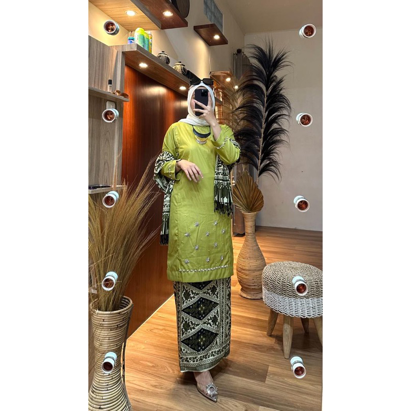 Stelan Tunik BASIBA TOYOBO MOTE  BATIK TANAH LIAT#TUNIK BASIBA