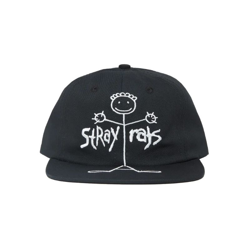 STRAY RATS WICKED TWISTED HAT - BLACK