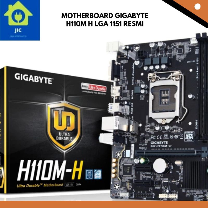 MOTHERBOARD GIGABYTE H110M H LGA 1151 RESMI