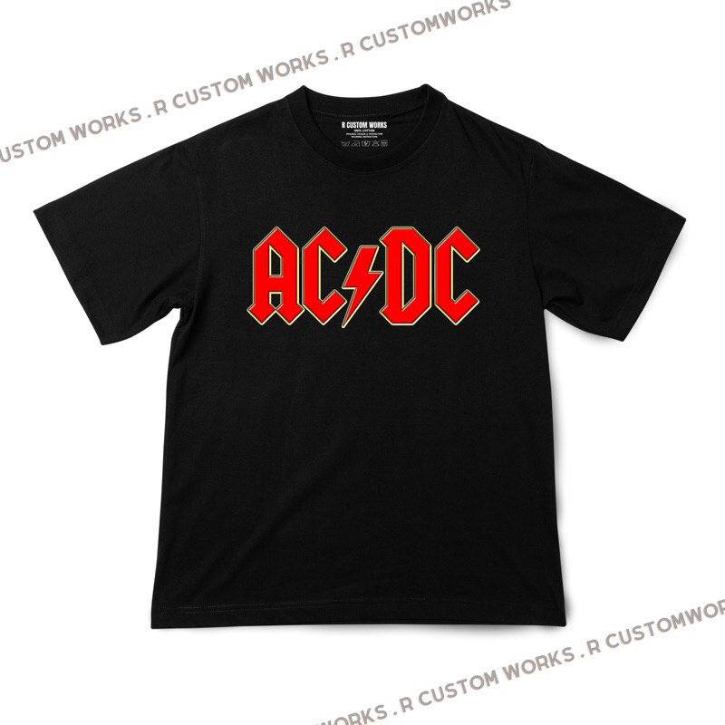Kaos Acdc Logo font Red