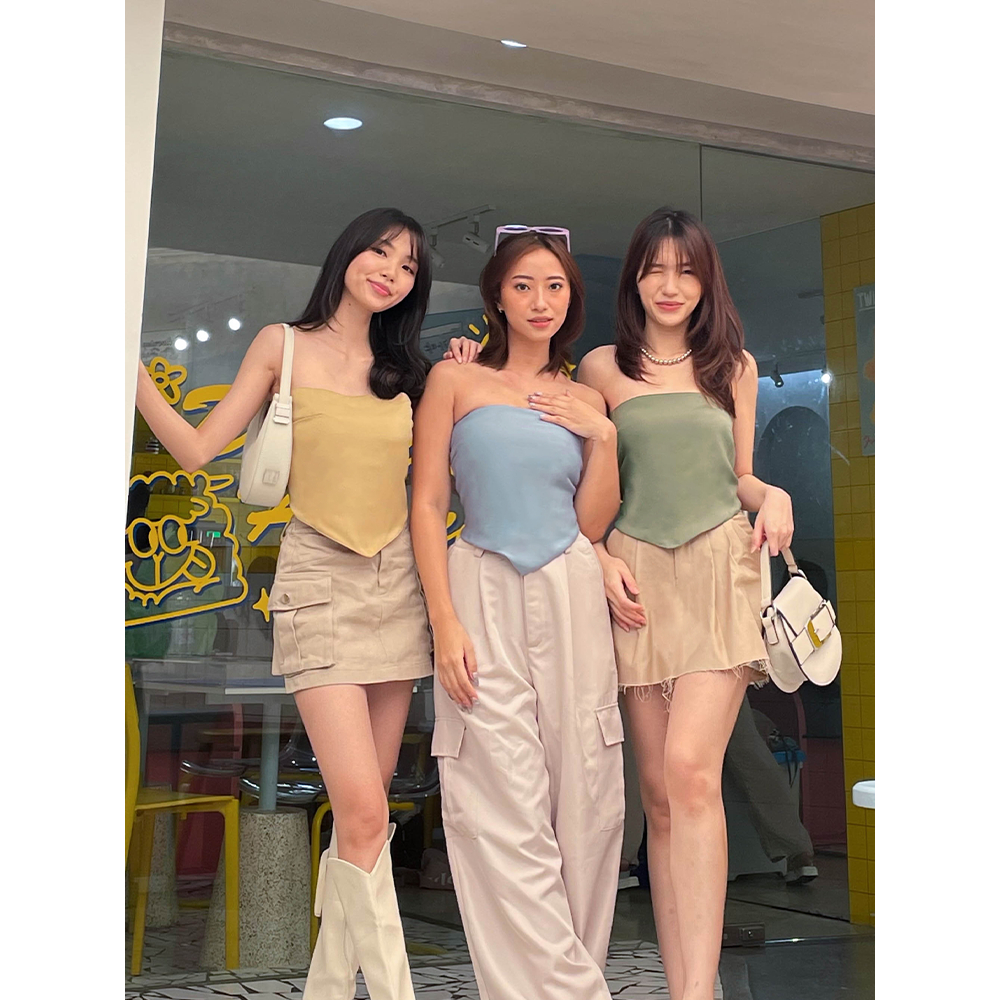 Kadaka T-0484 Scarf Top Satin Premium