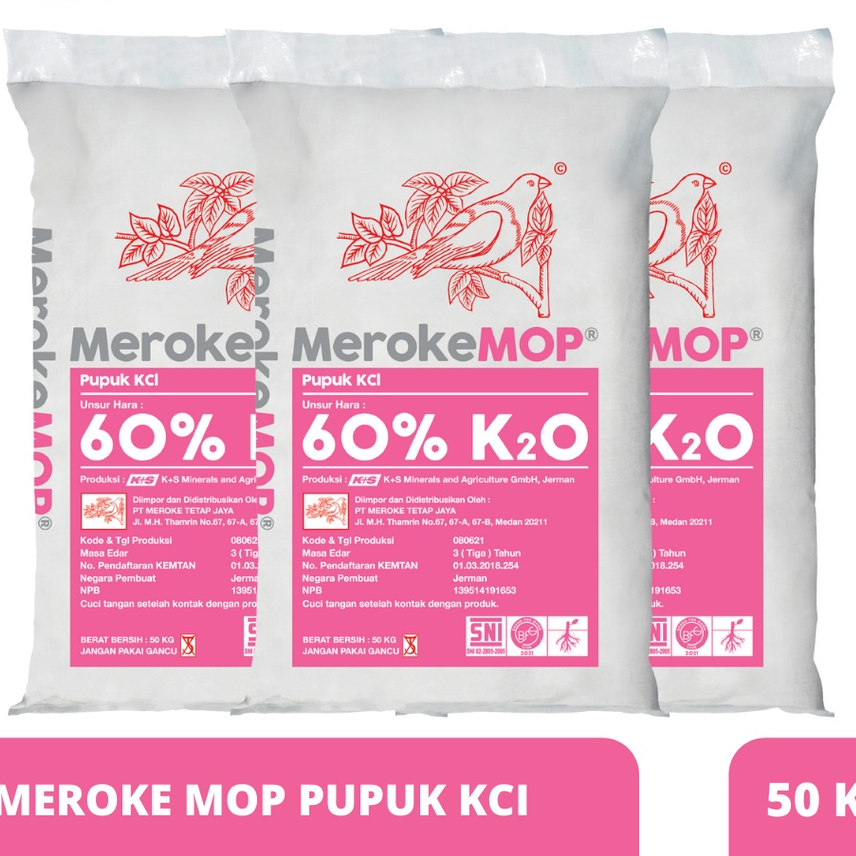 Pupuk Meroke MOP ( KCl ) - Meroke Tetap Jaya 50 kg