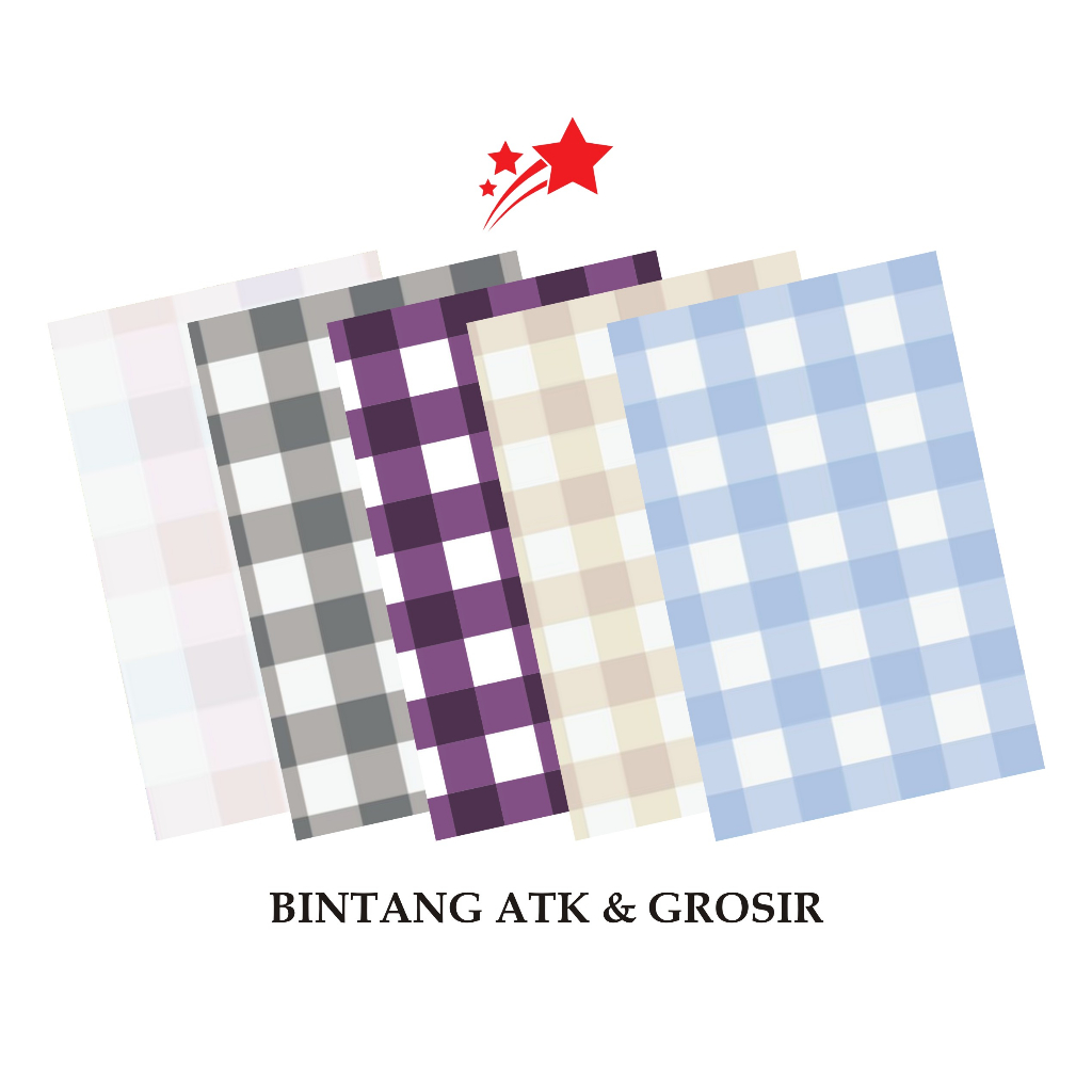 

Kertas Kado BINTANG (1Set isi 10Lmbr) Kertas Kado Motif Square