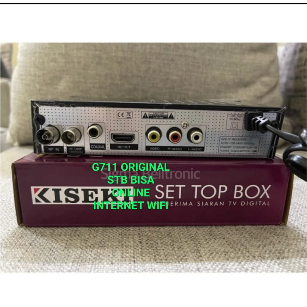 G711 SET TOP BOX KISEKI STB BISA ONLINE INTERNET WIFI BONUS KABEL HDMI PENERIMA SIARAN TV DIGITAL FU