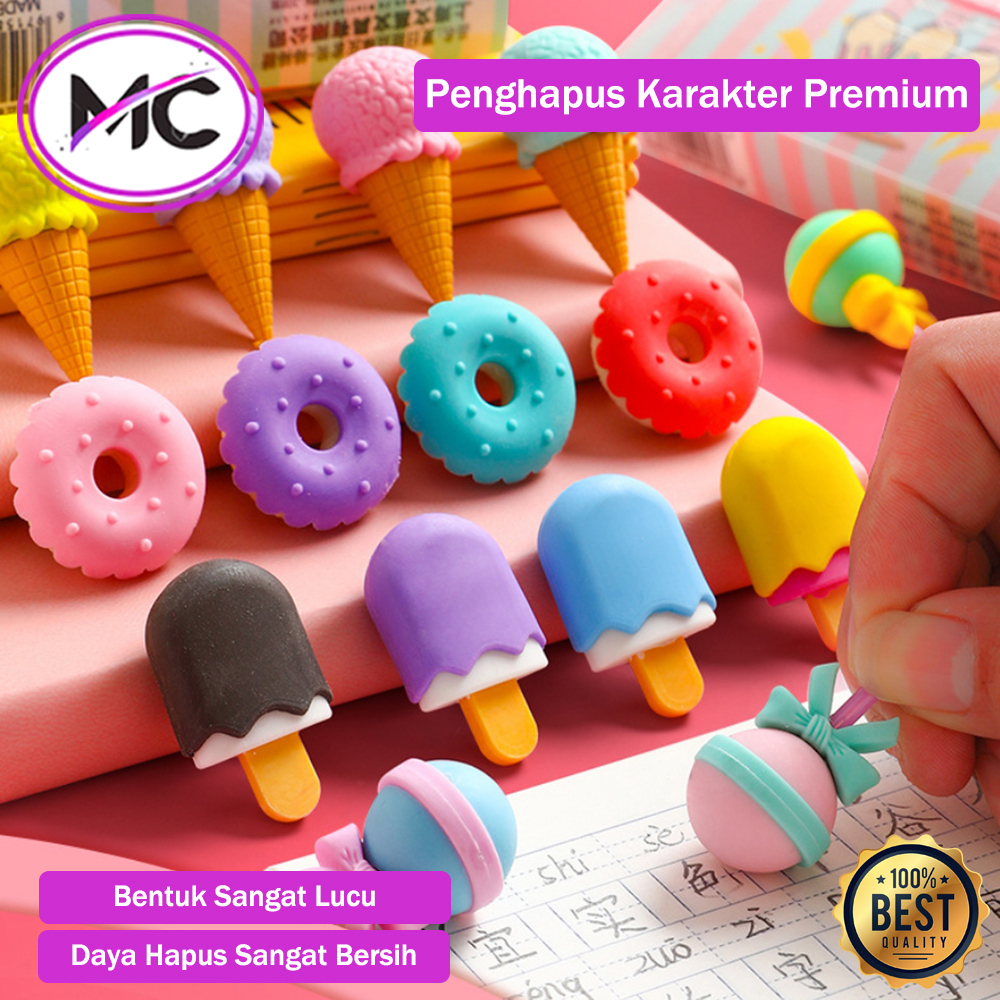 

Penghapus Pensil Lucu Unik Motif Es Krim Lolipop Eraser Anak Sekolah Lucu Karet Hapus Bentuk Donat