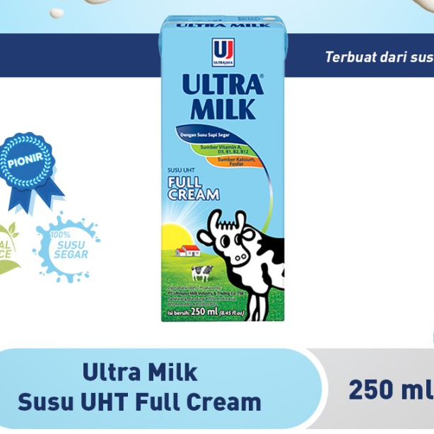 

Susu Cair ULTRA 250ml UHT Full Cream