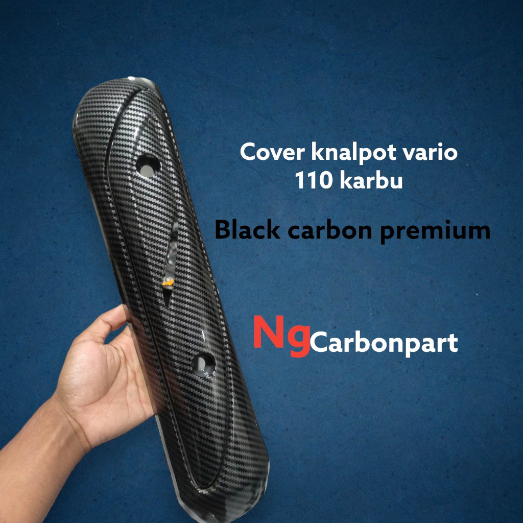 Black Carbon Cover Knalpot Vario 110 karbu & vARIO 110 TECHNO