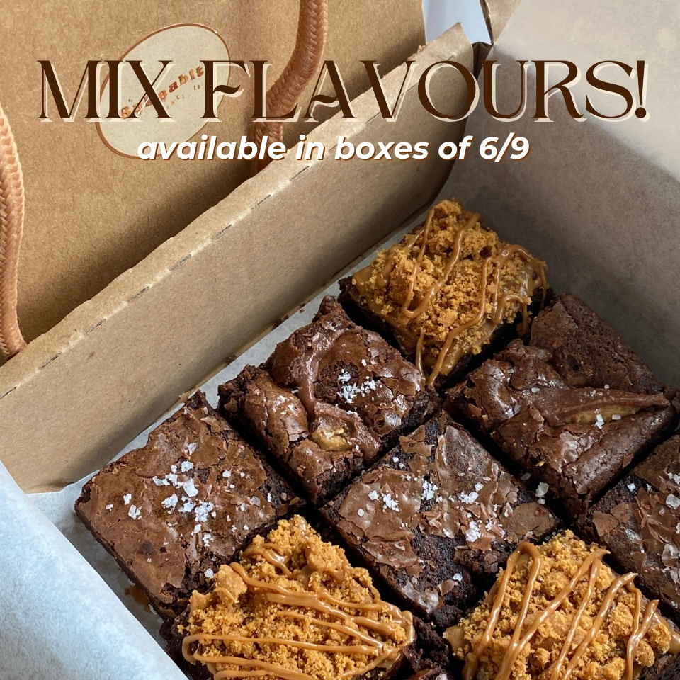 

FUDGY BROWNIES [isi 6 pcs] – MIX RASA (Biscoff & Original)