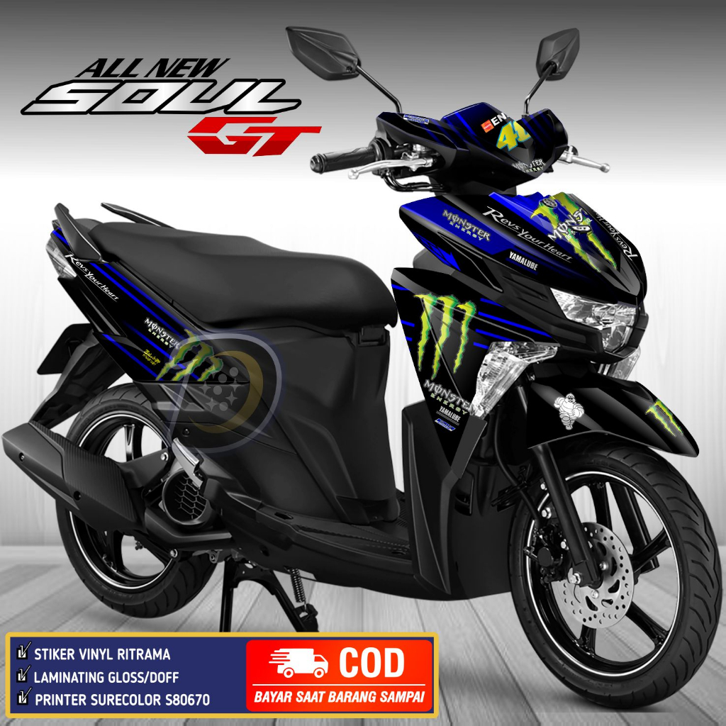 Decal Soul Gt 125 Striping Yamaha Soul Gt 125 Stiker Motor Soul Gt ME