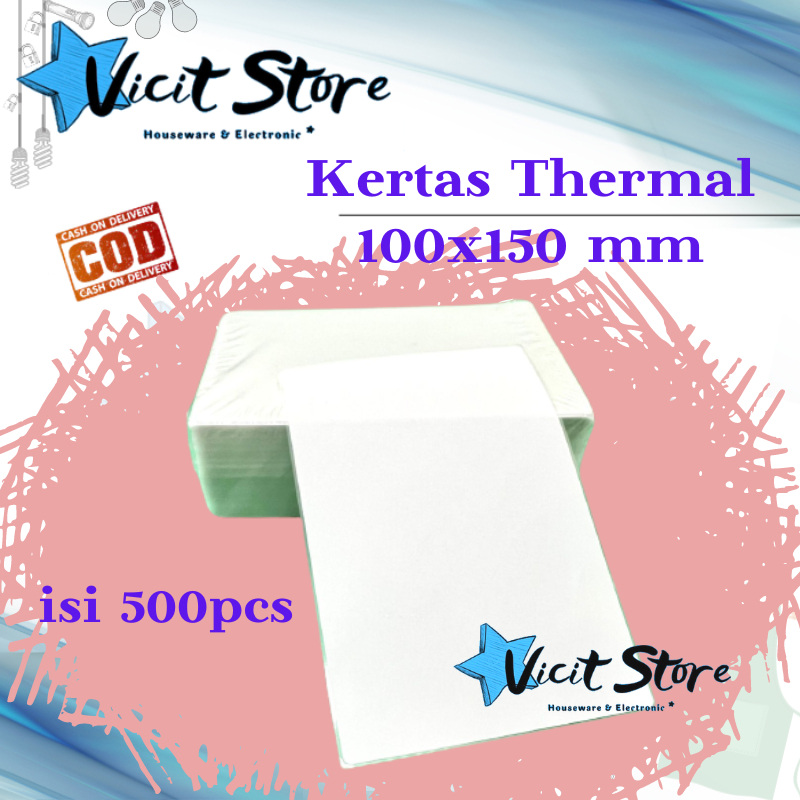 

Kertas Thermal / Label Thermal Barcode Lipat 100x150mm Isi 500pcs