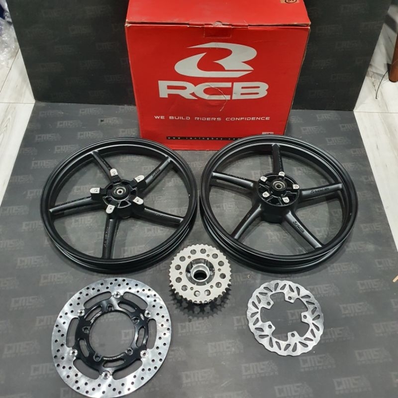 Velg Rcb Racing Boy Sp 522 Hitam Ninja R RR SS Set Disc Bpro Depan 300mm PNP
