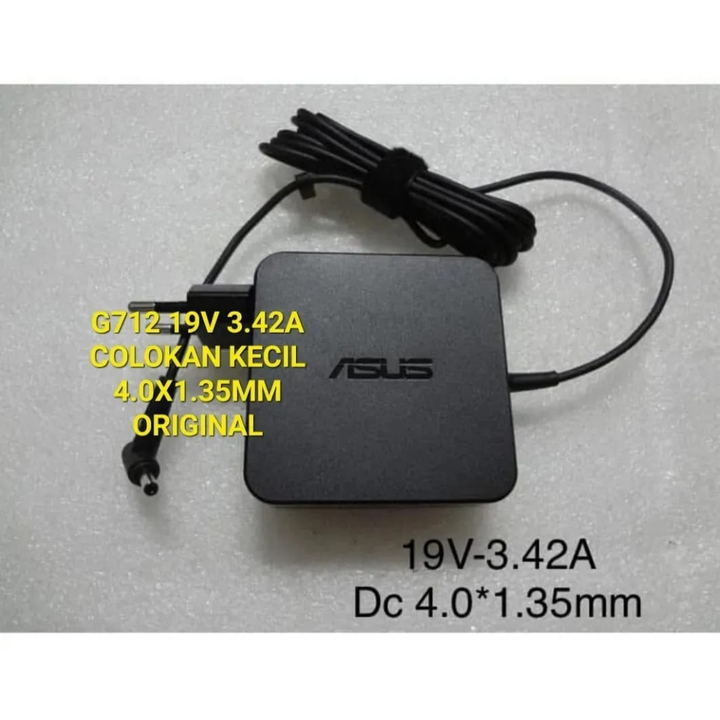 G712  ADAPTOR ASUS 19V 3.42A 45W COLOKAN KECIL Charger ORI A456 A456U LAPTOP DESKTOP CHARGER BATERAI