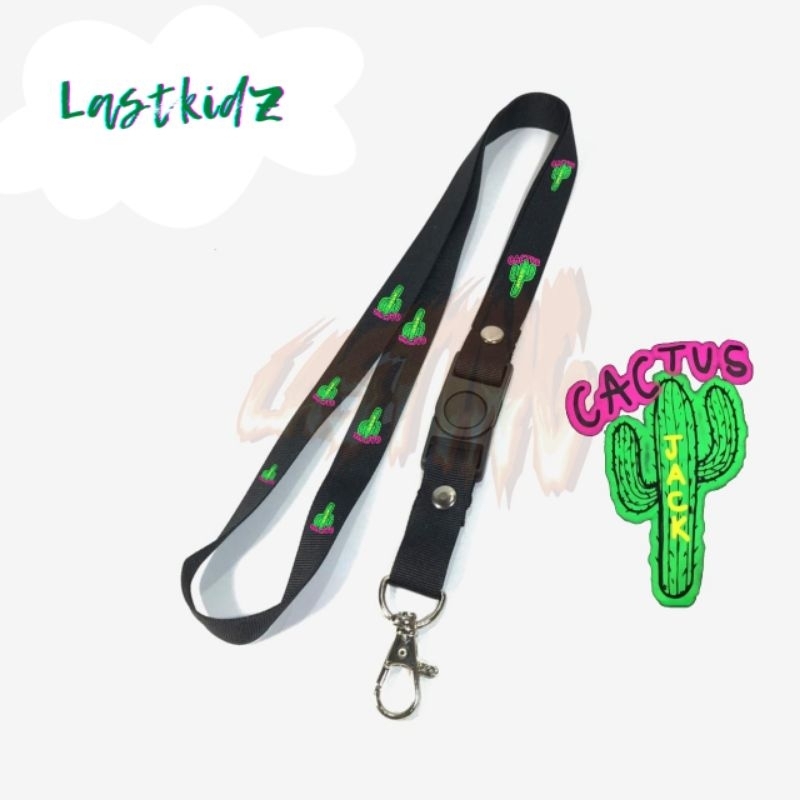 Lanyard CACTUS tali lanyard DISTRO gantungan kunci name tag id card kartu nama / lanyard podss vapee